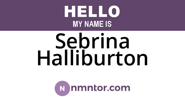 Sebrina Halliburton