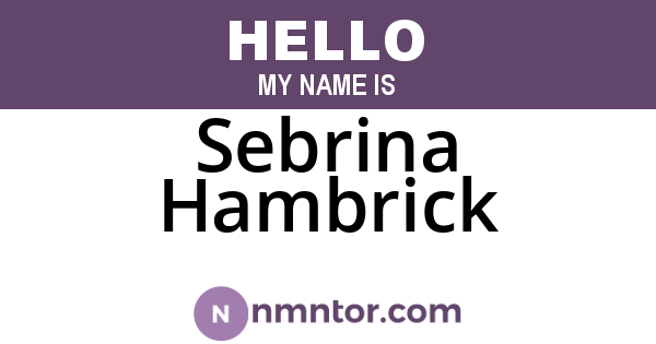 Sebrina Hambrick