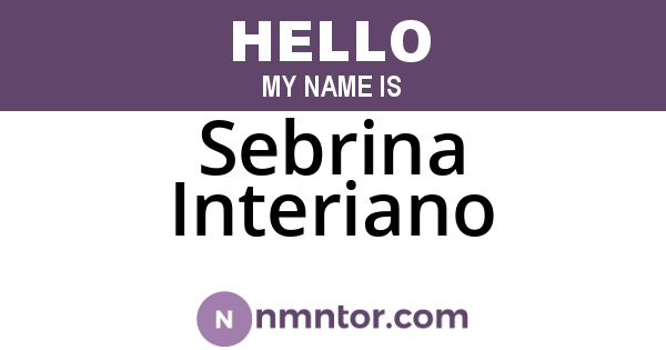 Sebrina Interiano