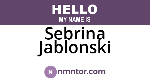Sebrina Jablonski