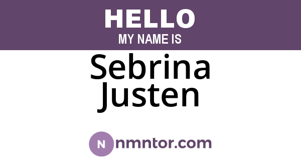 Sebrina Justen