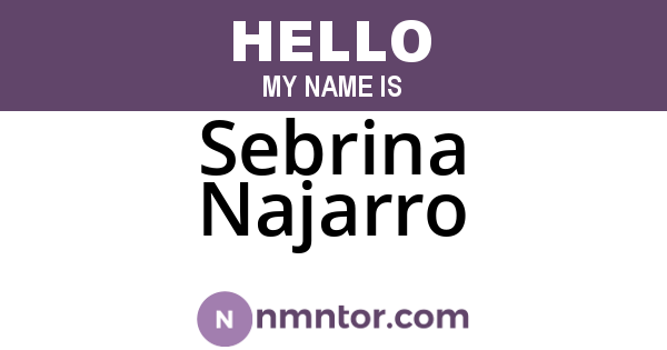 Sebrina Najarro