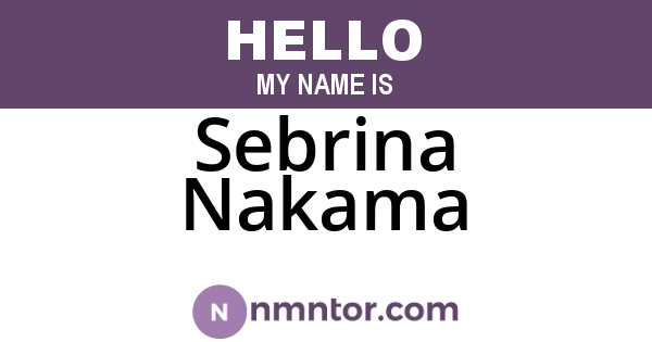 Sebrina Nakama