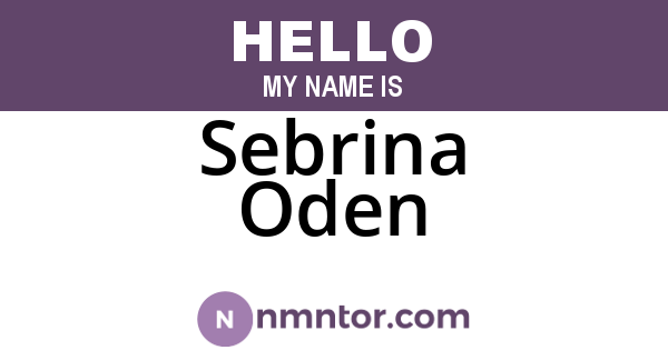 Sebrina Oden