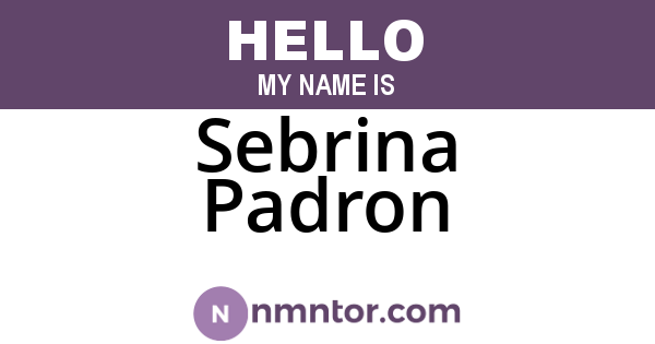 Sebrina Padron
