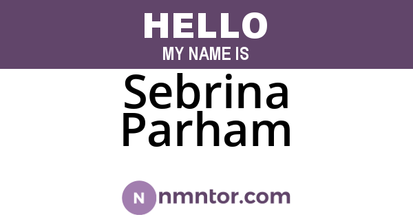 Sebrina Parham