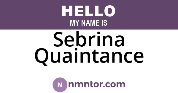 Sebrina Quaintance