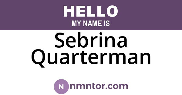 Sebrina Quarterman