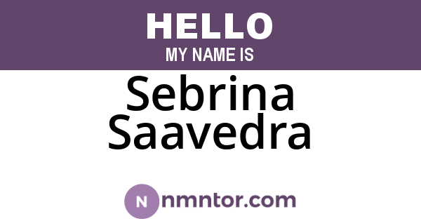 Sebrina Saavedra