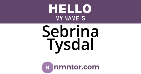 Sebrina Tysdal