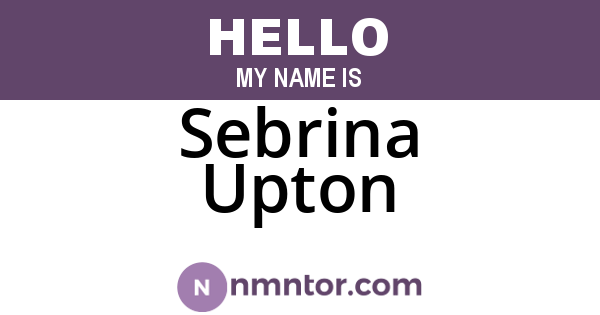 Sebrina Upton