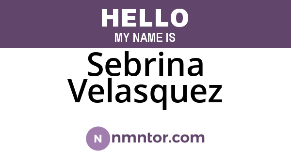 Sebrina Velasquez