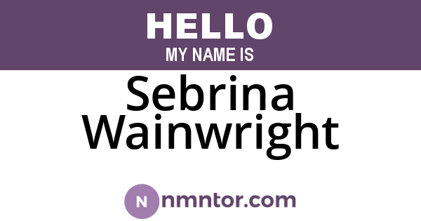 Sebrina Wainwright