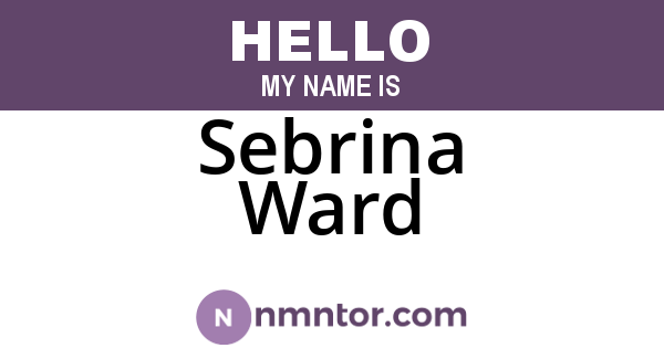 Sebrina Ward