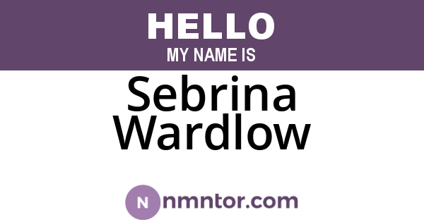 Sebrina Wardlow