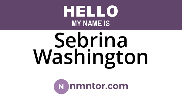 Sebrina Washington