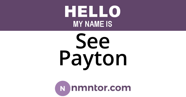 See Payton