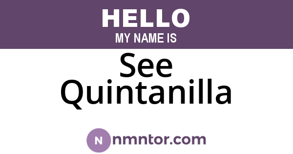 See Quintanilla
