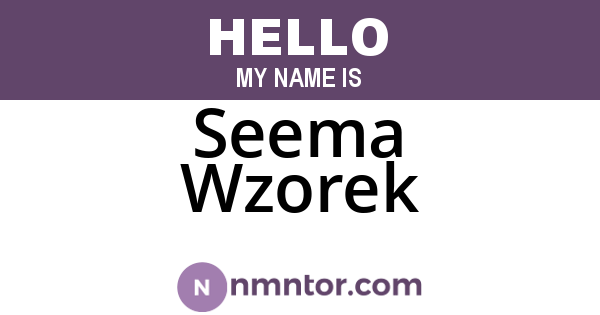 Seema Wzorek