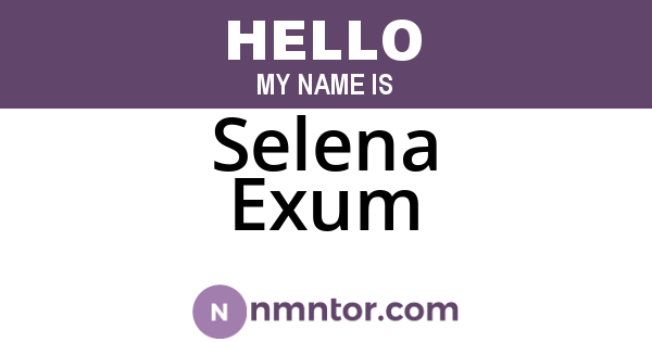 Selena Exum