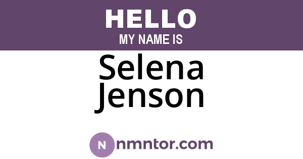 Selena Jenson