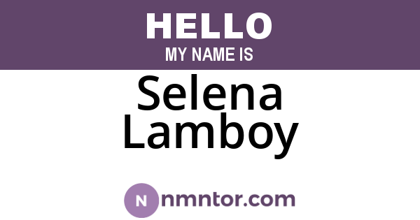 Selena Lamboy