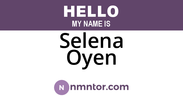 Selena Oyen