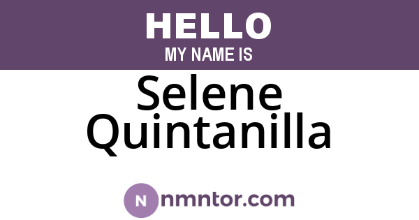 Selene Quintanilla