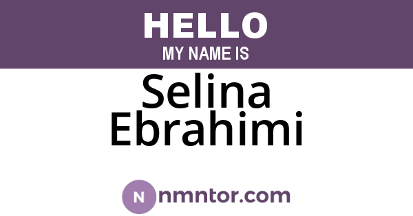 Selina Ebrahimi