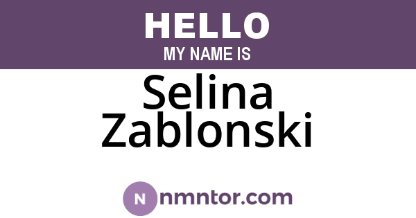 Selina Zablonski
