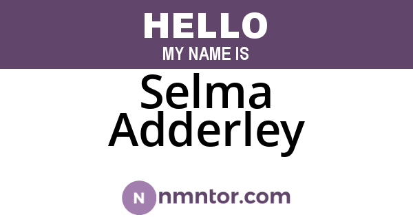 Selma Adderley
