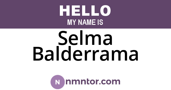 Selma Balderrama