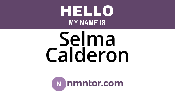 Selma Calderon
