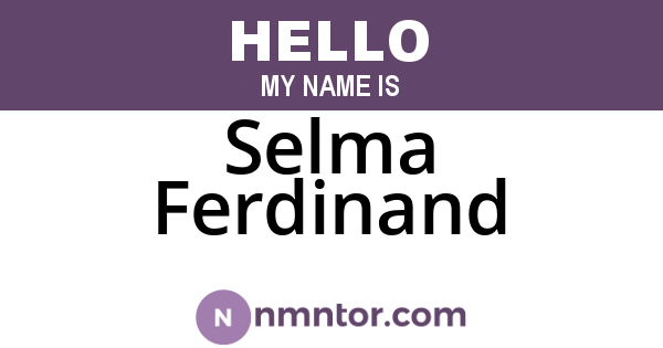 Selma Ferdinand