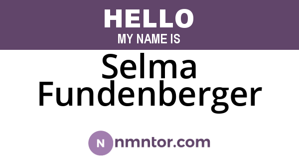 Selma Fundenberger