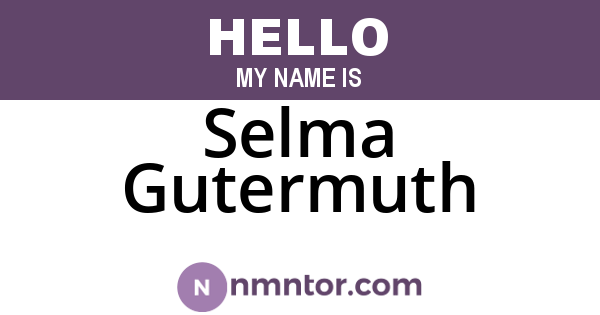 Selma Gutermuth