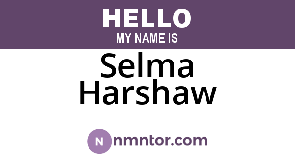 Selma Harshaw