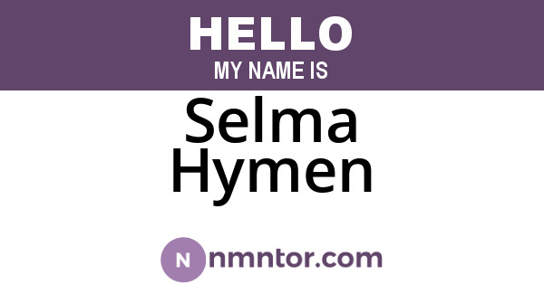 Selma Hymen
