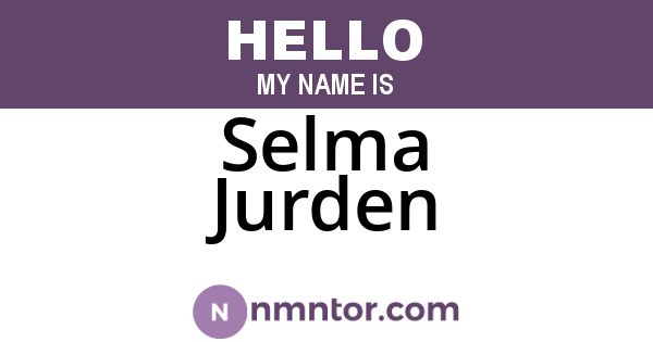 Selma Jurden
