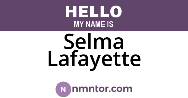 Selma Lafayette