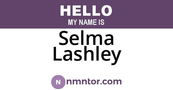 Selma Lashley