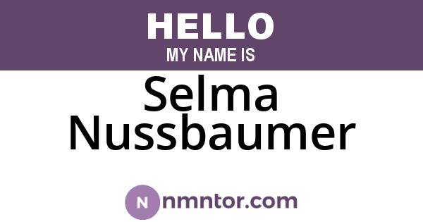 Selma Nussbaumer