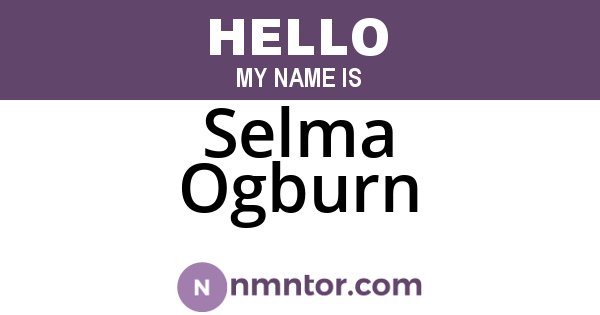 Selma Ogburn