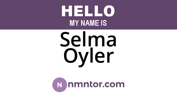 Selma Oyler