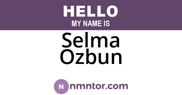 Selma Ozbun