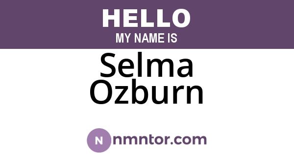 Selma Ozburn