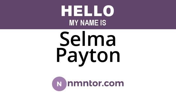 Selma Payton