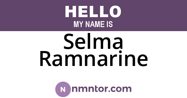 Selma Ramnarine