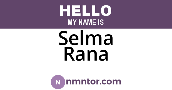 Selma Rana