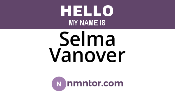 Selma Vanover